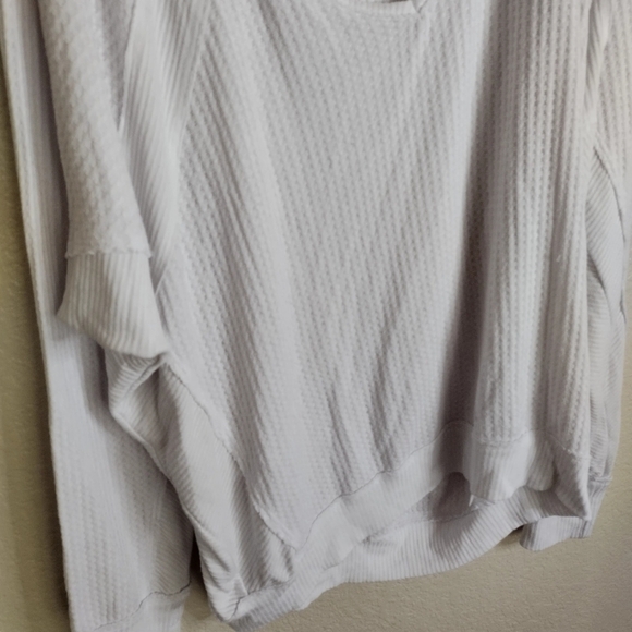Free People We The Free Santa Clara Thermal top in white sz L - Picture 6 of 8